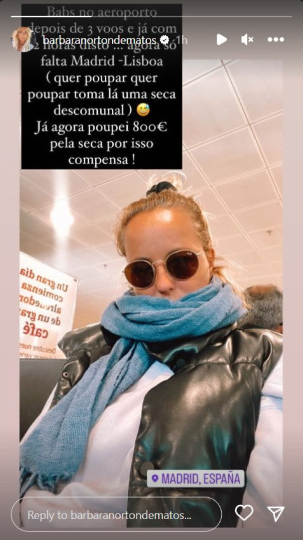 Bárbara Norton de Matos. "Seca" que apanhou em viagem valeu-lhe 800 euros