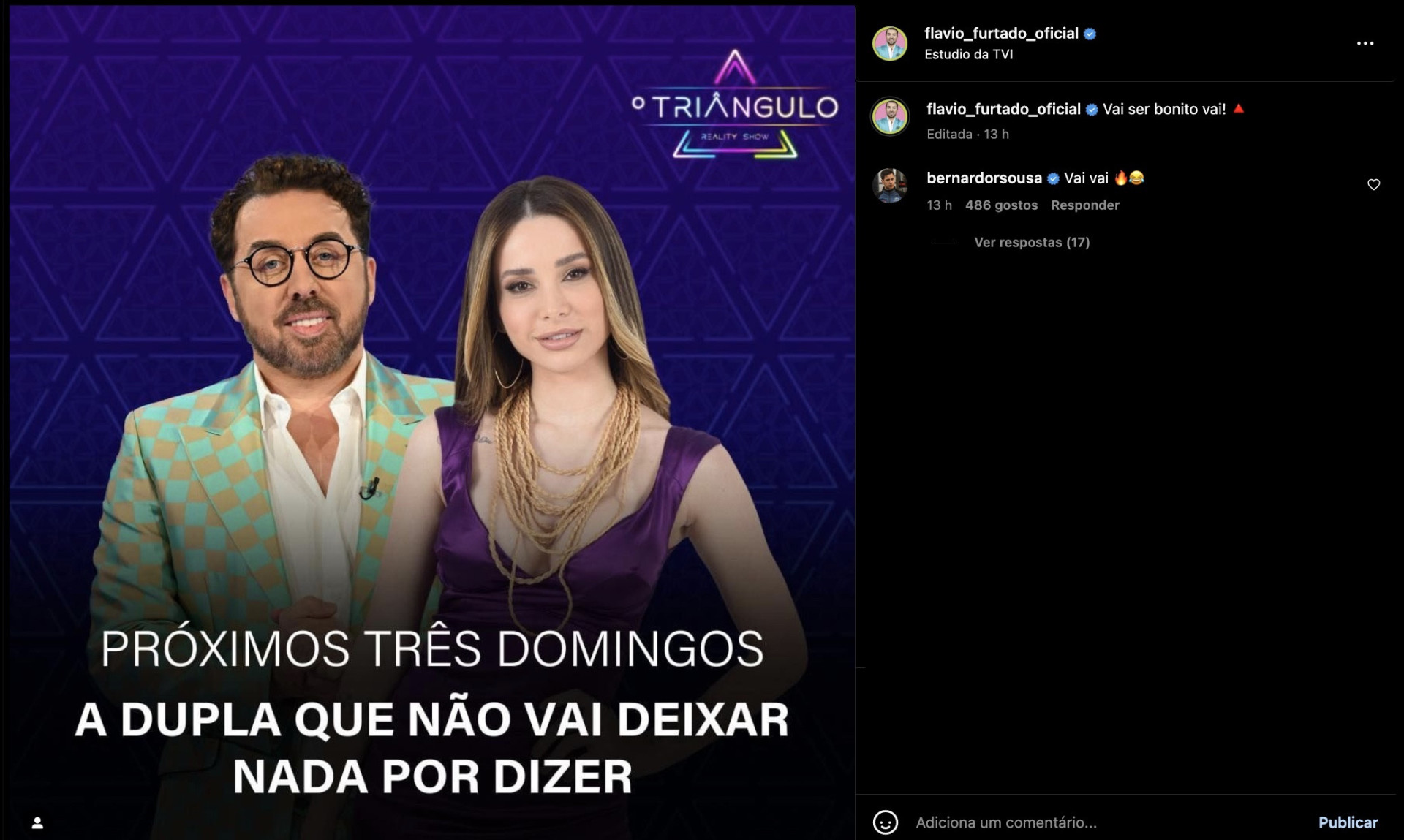 Bernardo Sousa reage ao novo desafio de Bruna Gomes na TVI