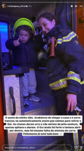 Cristiana Jesus apanha susto com o filho. "O Gui ainda foi forte"
