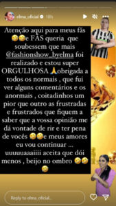 Elma Aveiro responde a "anormais": "Um pior que o outro, frustrados"