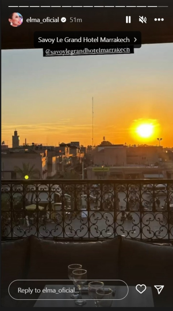 Em Marraquexe, Elma Aveiro escreve a Ronaldo: "Lindo o teu hotel, mano"