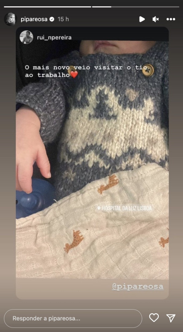 Filipa Areosa mostra nova foto do filho: "Veio visitar o tio"