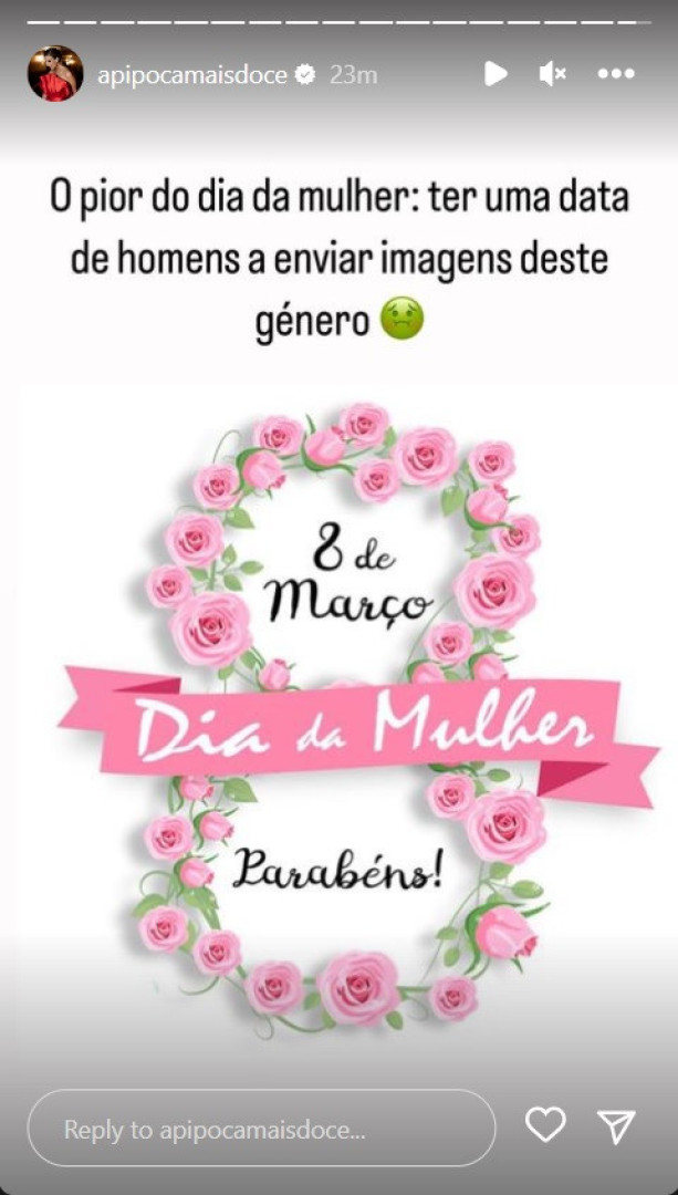 "O pior do dia da mulher", segundo Ana Garcia Martins