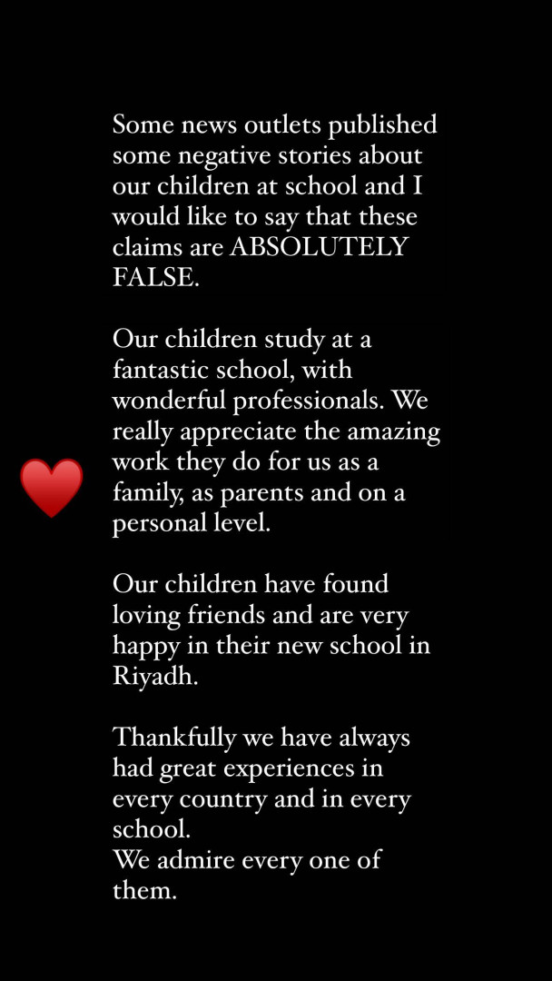 Agressões aos filhos de Ronaldo na Arábia Georgina faz novo comunicado