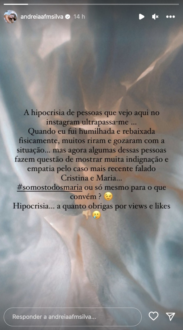 Andreia Silva lembra humilhação: "Muitos riram e gozaram"