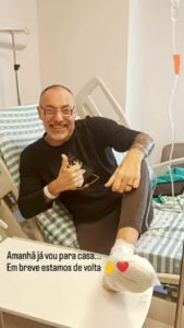 António Carvalho mostra foto do pé e dá novidades após amputação