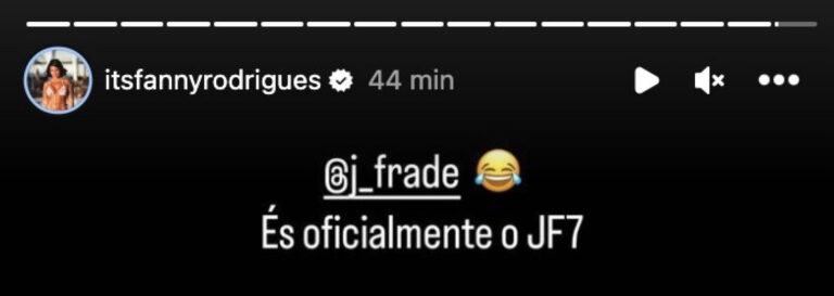 Comparada a Georgina, Fanny ‘vira-se’ para o namorado: "És o JF7"