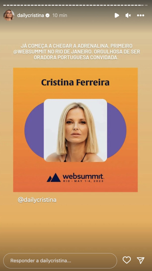 Cristina Ferreira está prestes a dar palestra na Web Summit do Brasil
