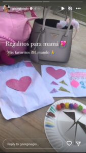 Georgina Rodríguez encantada com presentes oferecidos pelos filhos