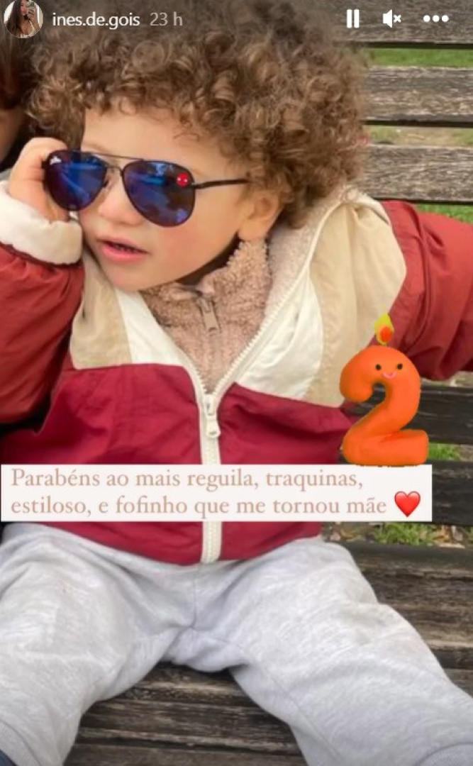 José Carlos Pereira e Inês de Góis juntos no aniversário do filho