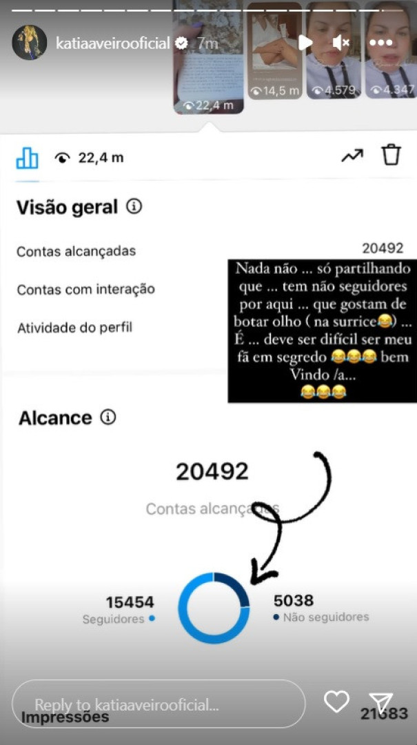 Katia Aveiro lança 'farpa': "Deve ser difícil ser meu fã em segredo"