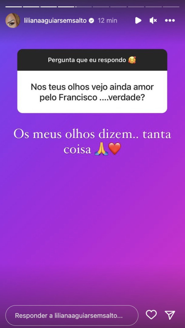 Liliana Aguiar ainda sente amor pelo 'ex' Francisco Nunes? A resposta