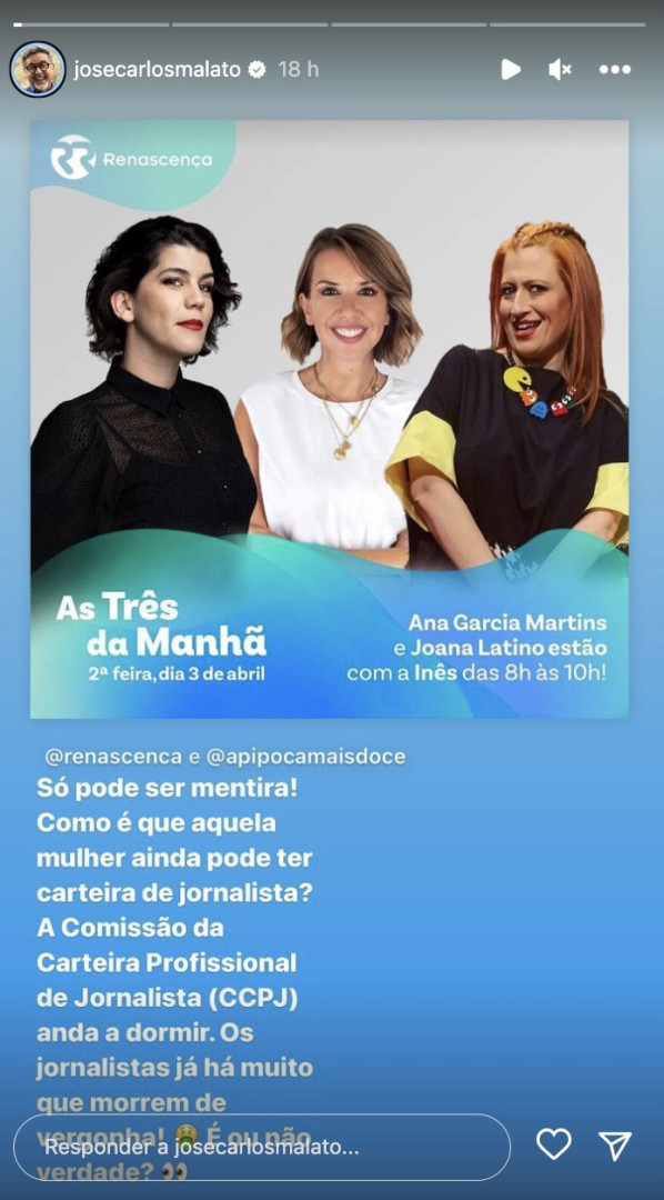 Malato arrasa Joana Latino: "Como é que pode ter carteira de jornalista"