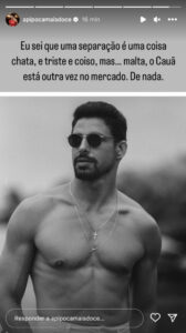 'Pipoca Mais Doce' reage à separação de Cauã Reymond: "Está no mercado"