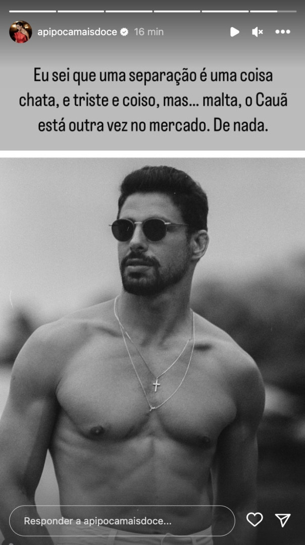 ‘Pipoca Mais Doce’ reage à separação de Cauã Reymond: "Está no mercado"