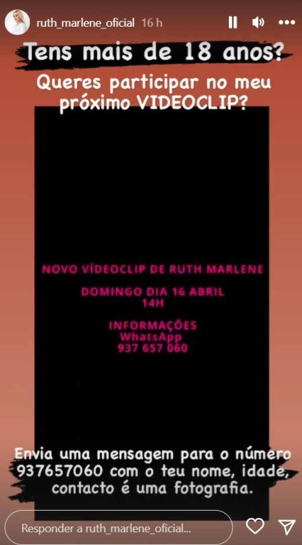 Tem mais de 18 anos? Ruth Marlene deixa 'convite' para novo videoclipe