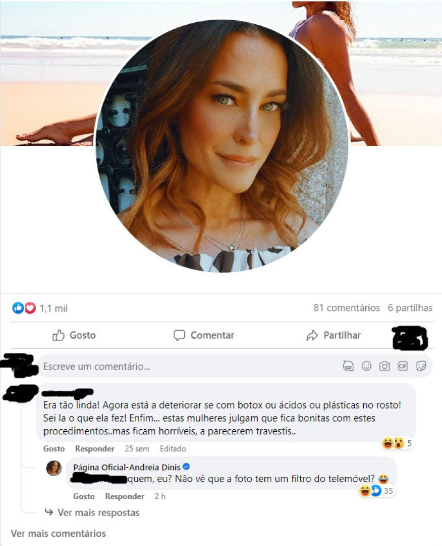 "A deteriorar-se com botox, ácidos ou plásticas"? Andreia Dinis reage