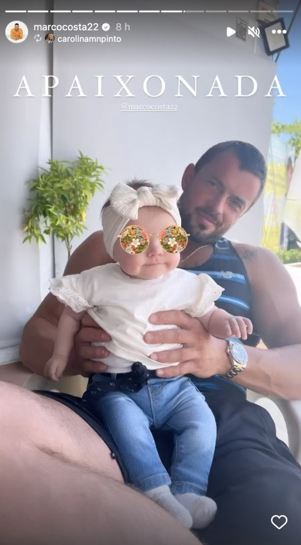 A nova fotografia encantadora de Marco Costa com a filha