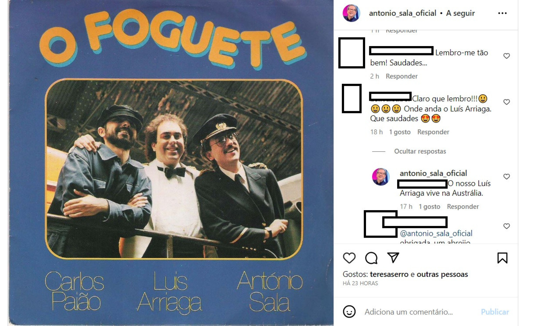 António Sala recorda Carlos Paião e diz por onde anda Luís Arriaga