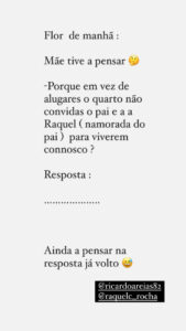Bárbara Norton de Matos: Filha pede para pai e namorada viverem com a mãe