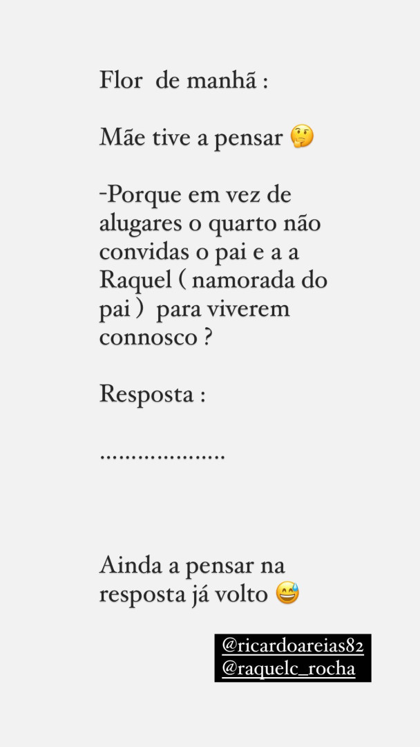 Bárbara Norton de Matos: Filha pede para pai e namorada viverem com a mãe