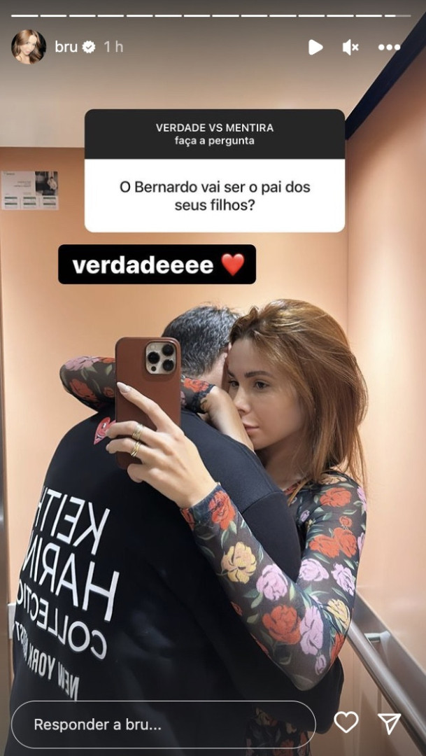 Bruna Gomes responde: "O Bernardo vai ser o pai dos teus filhos?"