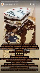 Cliente de Marco Costa pede devolução de dinheiro de bolo... já comido