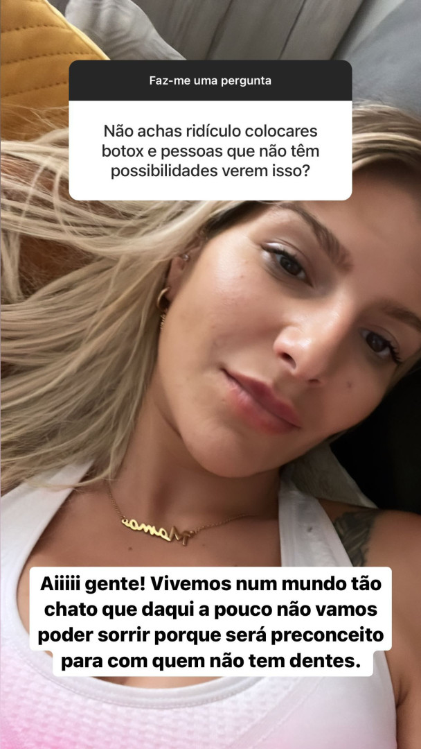 Cristiana Jesus é criticada por mostrar que colocou botox e reage