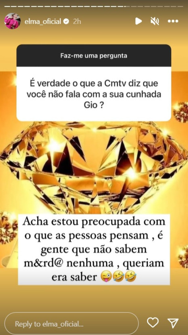 "É verdade que não fala com a Georgina". Elma Aveiro responde