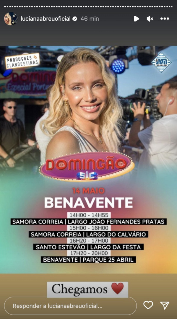 Está em Benavente e quer ver o 'Domingão'? Veja onde estará o camião