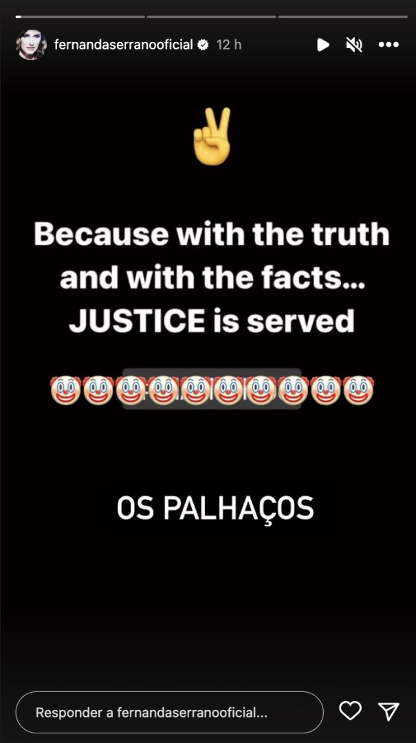 Fernanda Serrano preocupa fãs com mensagem enigmática: "Palhaços"