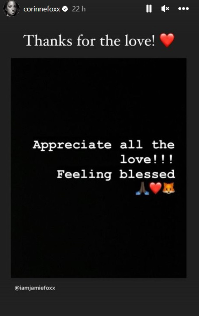 Filha de Jamie Foxx manifesta-se após mensagem do ator