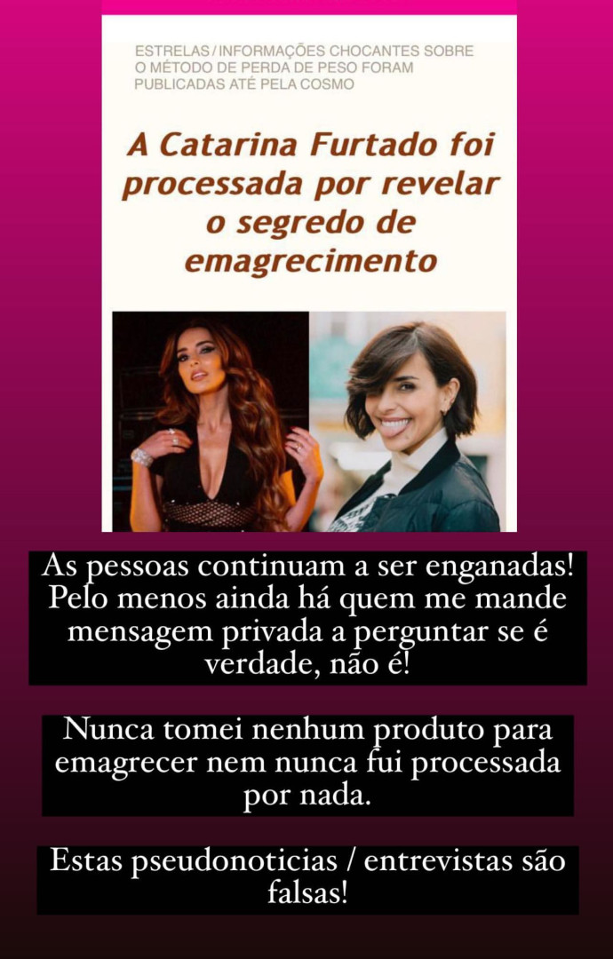 Indignada, Catarina Furtado esclarece: "Nunca fui processada"