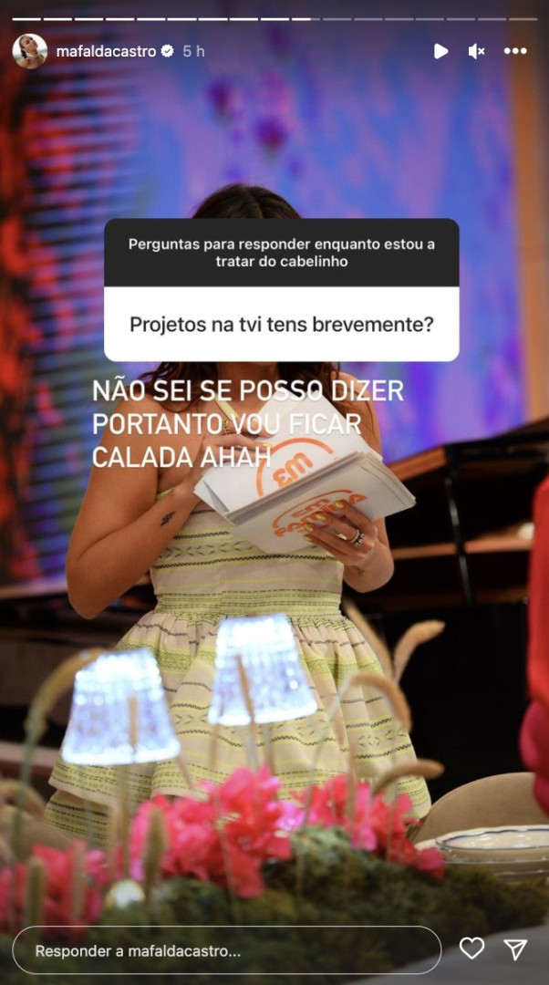Mafalda Castro com novos projetos na TVI? Eis a resposta