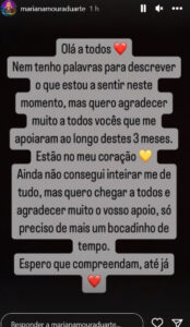 Mariana Duarte quebra silêncio após sair d'O Triângulo'