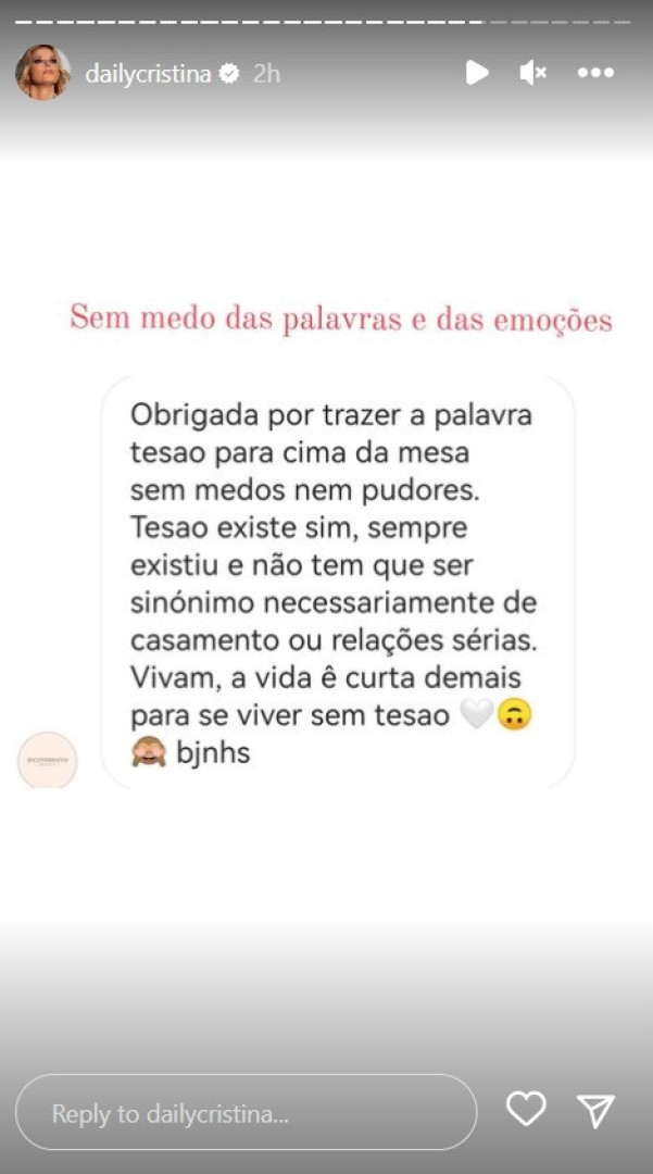 Palavras 'proibidas' em televisão? Não para Cristina Ferreira
