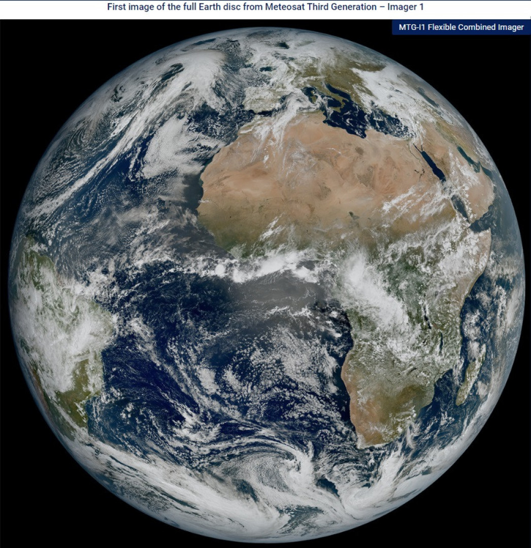 Satélite de nova geração capta imagem do nosso planeta