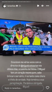 Tânia Ribas de Oliveira elogia Miguel Costa: "Emocionei-me várias vezes"