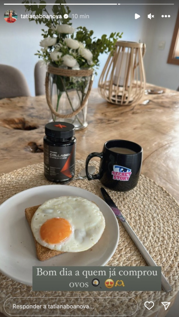 Tatiana Boa Nova mostra pequeno-almoço mas a caneca rouba as atenções