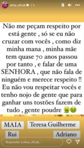 "Tenho nojo de gente que para ganhar tostões faz de tudo"