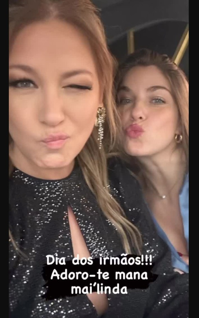 Vanessa Oliveira mostra rara foto da irmã, 11 anos mais nova