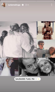 As saudades apertam... Núria Madruga recorda falecido pai