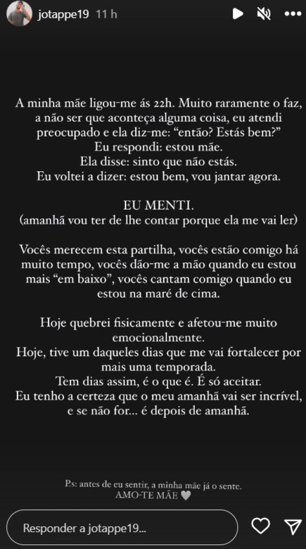 Ex-namorado de Fanny: "Quebrei fisicamente e afetou-me emocionalmente"