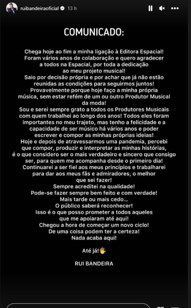 "Faço a minha música sem estar refém de um produtor musical da moda"