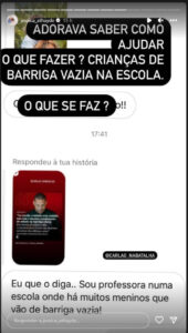 Jessica Athayde oferece ajuda a crianças com "barriga vazia" nas escolas