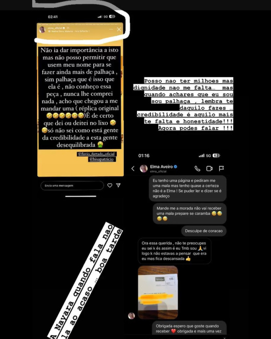 "Palhaça", "desequilibrada". Elma Aveiro e Cláudia Nayara trocam insultos