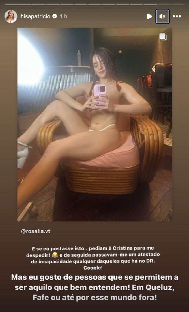 "Se eu postasse isto, pediam à Cristina Ferreira para me despedir"