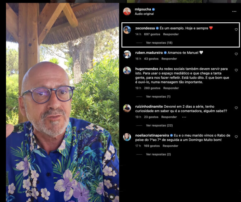 Zé Condessa aplaude comentário de Goucha em defesa de ‘Rabo de Peixe’
