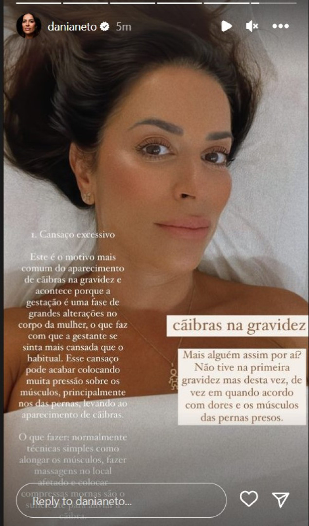 Dânia Neto queixa-se de sintoma que só surgiu na segunda gravidez