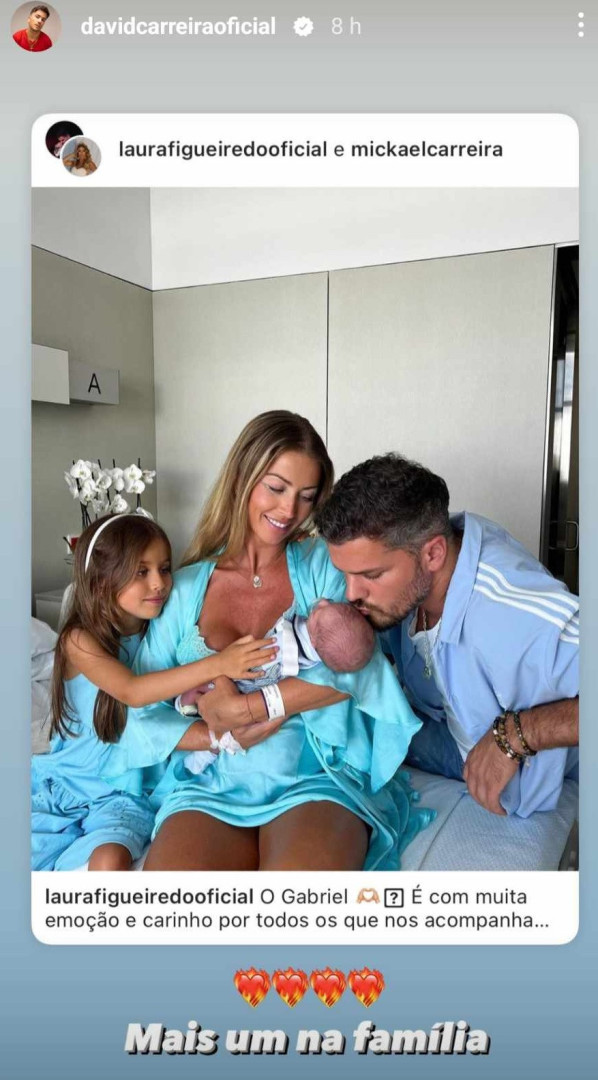 David Carreira e Carolina Carvalho reagem ao nascimento do sobrinho